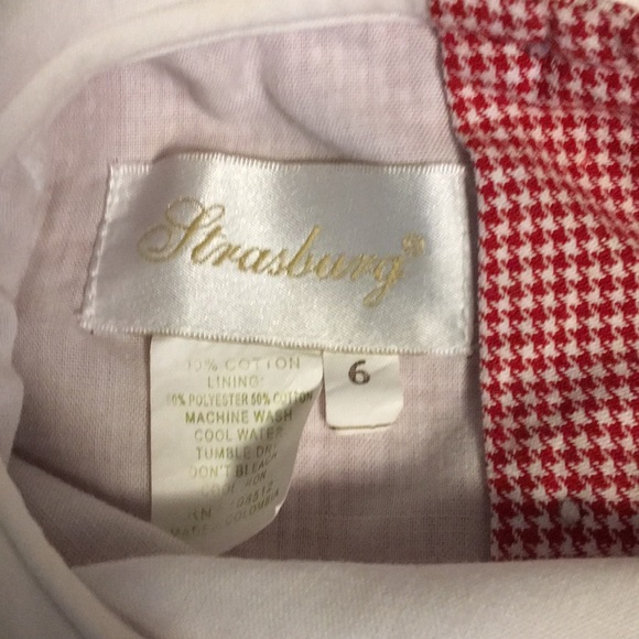 Strasburg Red and White Checked Dress Girls 6 - Picture 5 of 5